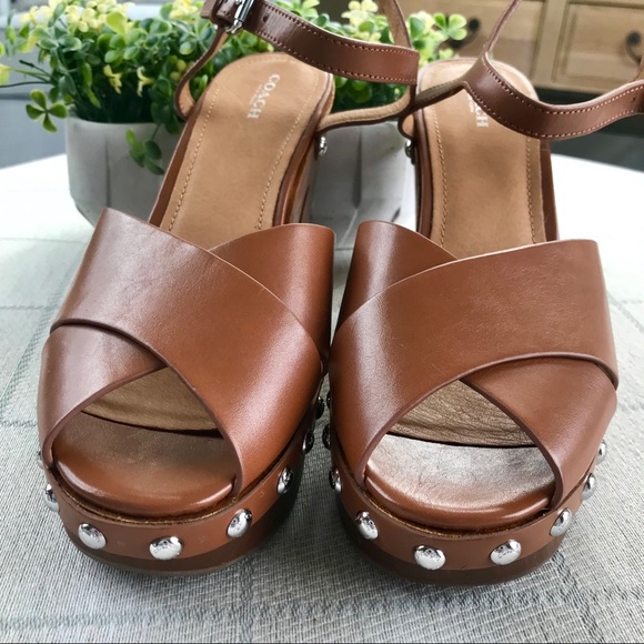 {Coach} BNWB Studded Platform Sandals - Picture 2 of 8